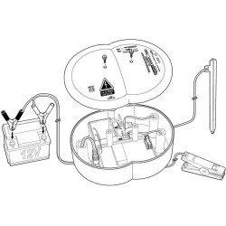 Generator de curent de inalta tensiune pentru garduri electrice Kemo FG028 Generator de curent de inalta tensiune pentru garduri electrice Kemo FG028